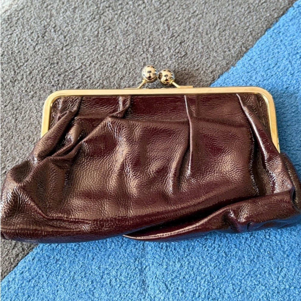 Goldenbleu Deep Purple Patent Leather Clutch (Pre-loved)